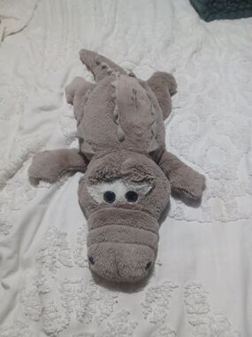 DolliBu Large Tan Alligator Plush Stuffed Animal Huge Beige Gator